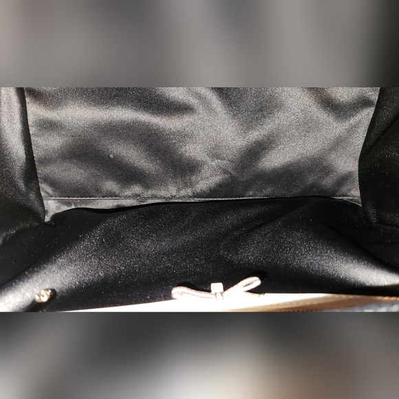 Henri bendel monogram embossed black leather top handle satchel bag - Picture 8 of 11